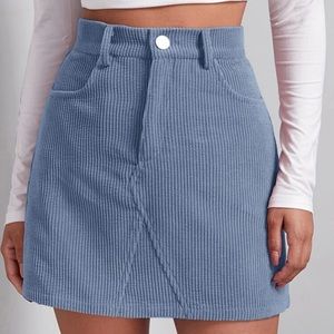 buttoned front skirt